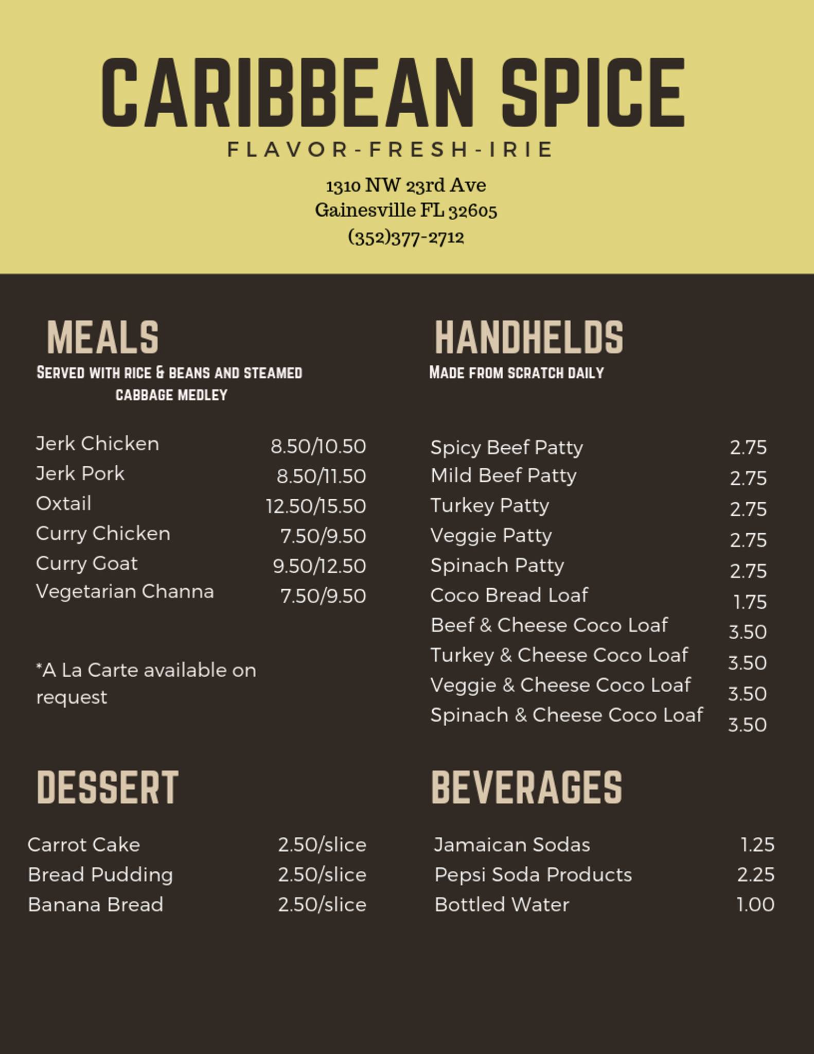 Caribbean Spice Restaurant What's for Dinner Gainesville